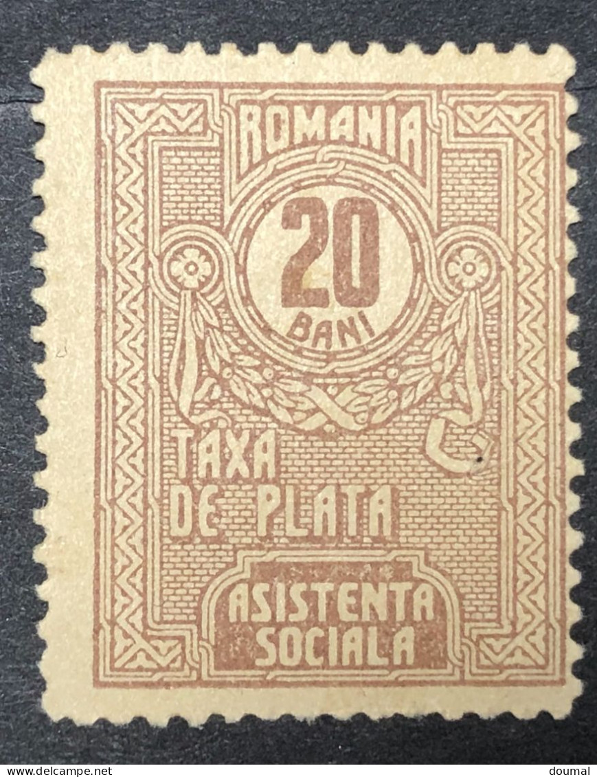 Timbre Fiscal De La ROUMANIE 1916 50b TAXE DE PAIEMENT Aide Sociale Neuf MNG - Unused Stamps