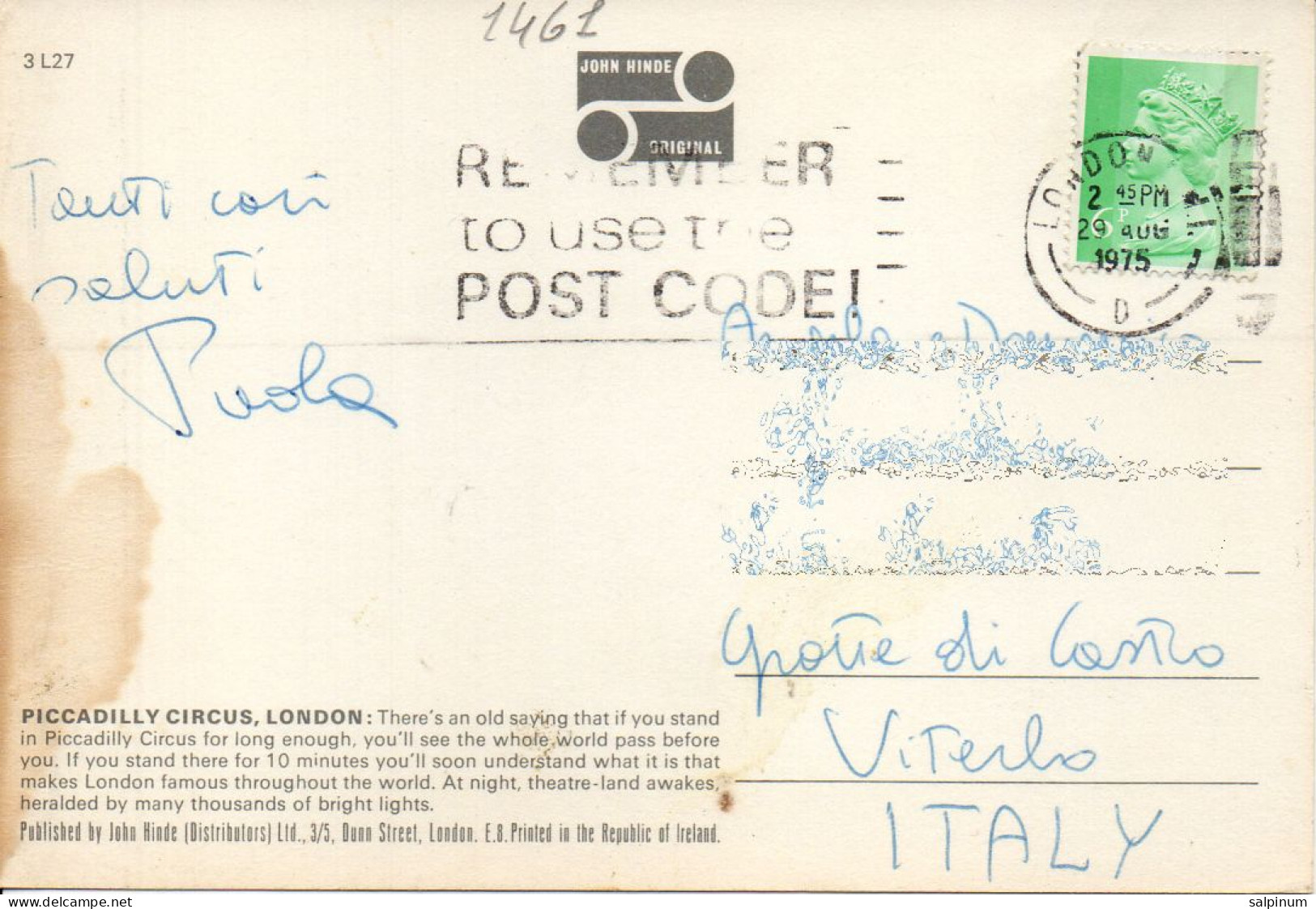 Philatelic Postcard With Stamps Sent From UNITED KINGDOM To ITALY - Covers & Documents