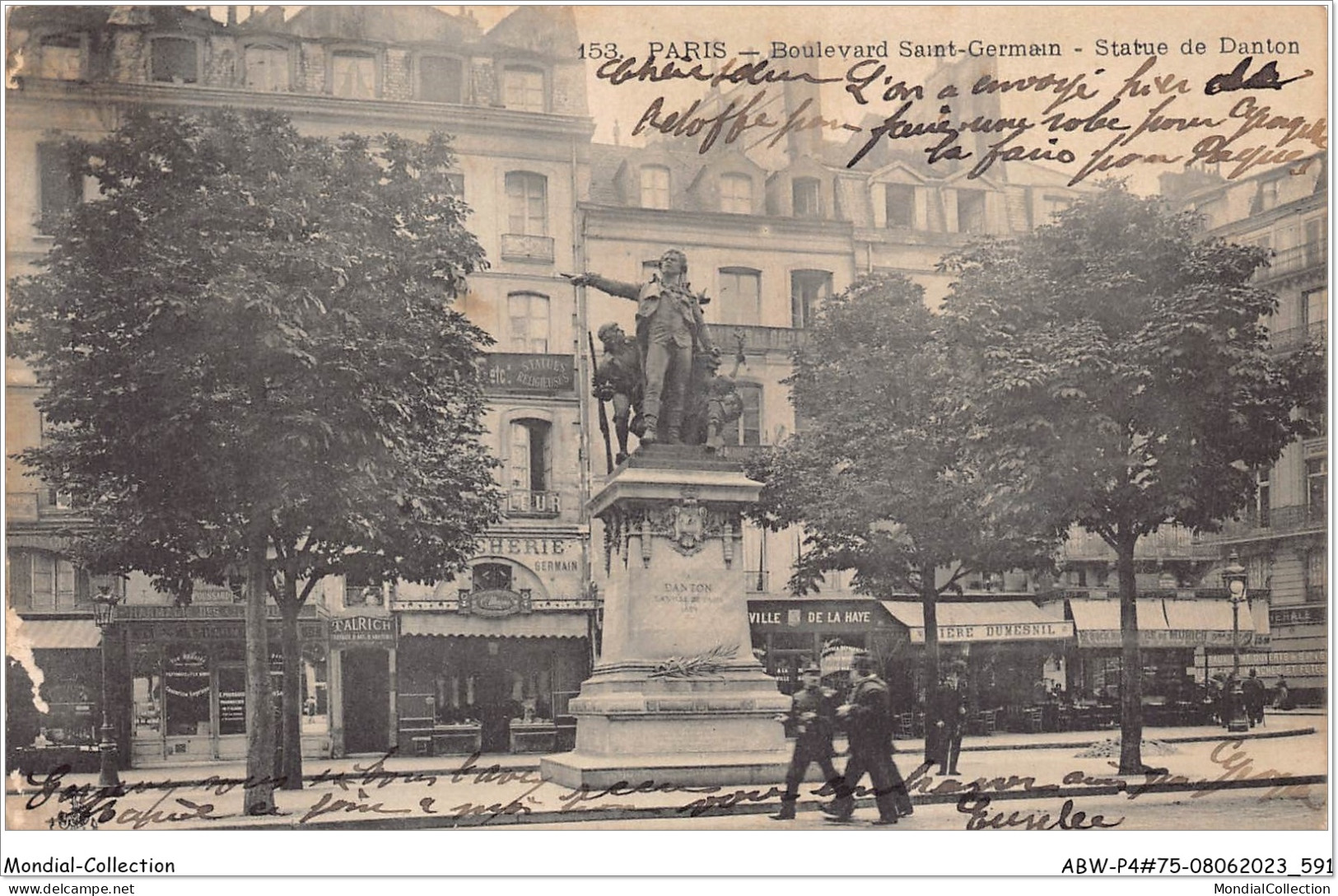 ABWP4-75-0271 - PARIS - Boulevard Saint-germain - Statue De Danton - Statues