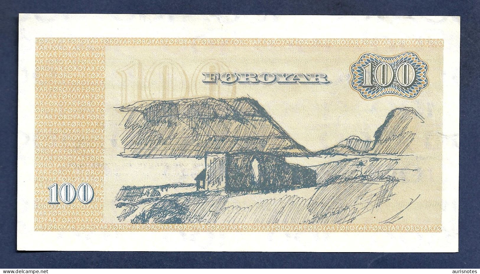 Faeroe Islands 100 Kronur 1949 (1975) P18a EF Or Better - Isole Faroer