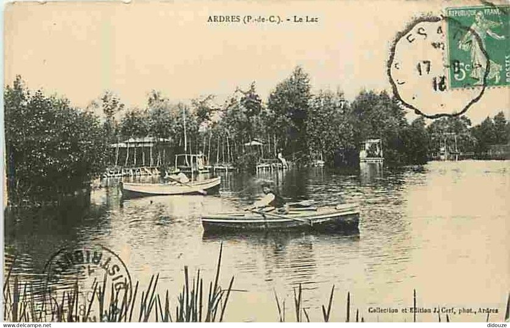 62 - Ardres - Le Lac  - Canot - Animé - Ecrite En 1913 - CPA - Voir Scans Recto-Verso - Ardres