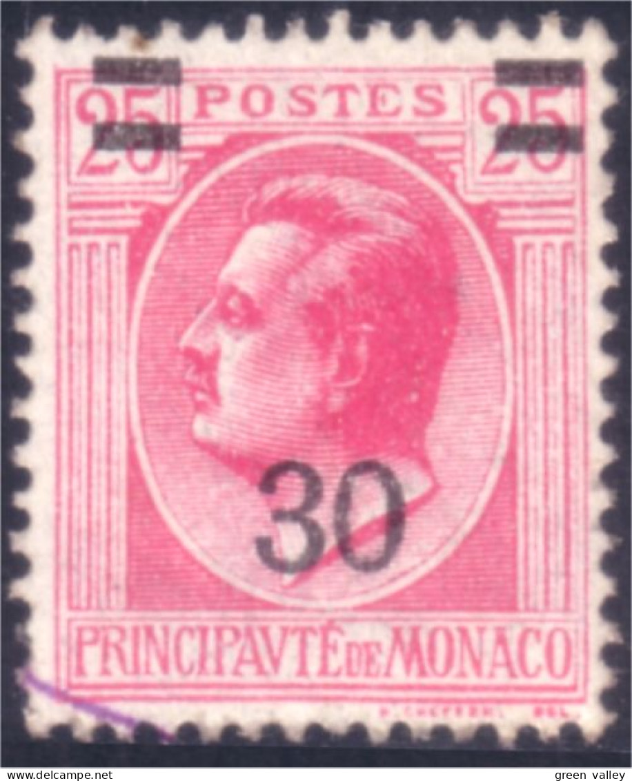 630 Monaco 30c Sur 25c Rose Surcharge (MON-23) - Used Stamps