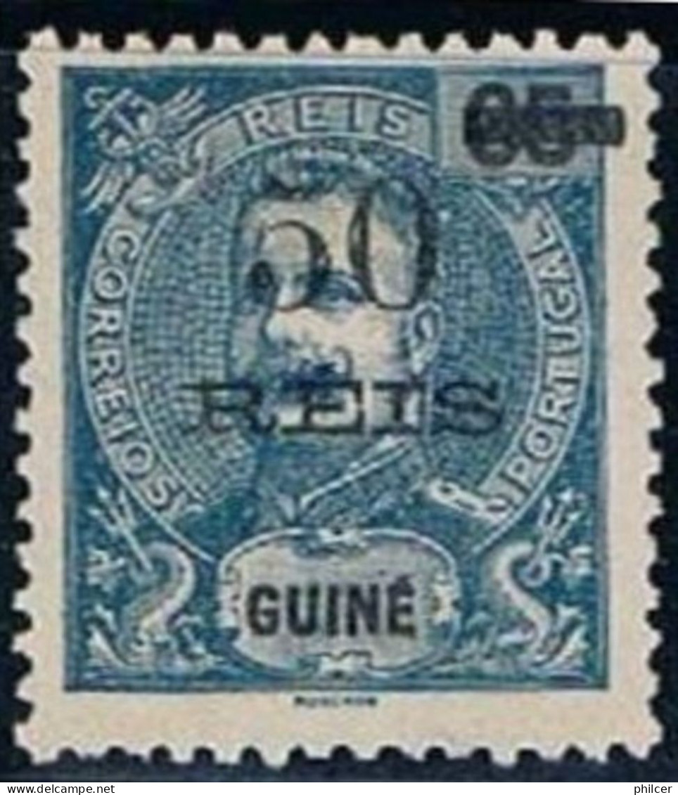 Guiné, 1905, # 97 - I, "5" Fendido, MNG - Portuguese Guinea