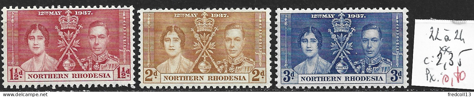 RHODESIE DU NORD 22 à 24 ** Côte 2.35 € - Nordrhodesien (...-1963)