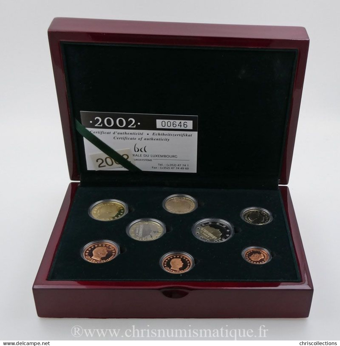 Euro , Luxembourg, Coffret Proof 2002 - Luxemburgo