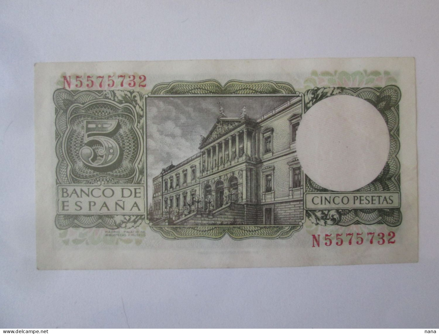 Spain 5 Pesetas 1954 Banknote Very Good Condition See Pictures - 5 Pesetas