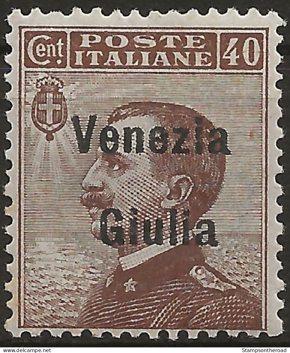 TRVG25N - 1918/19 Terre Redente - Venezia Giulia, Sassone Nr. 25, Francobollo Nuovo Senza Linguella **/ - Venezia Giuliana