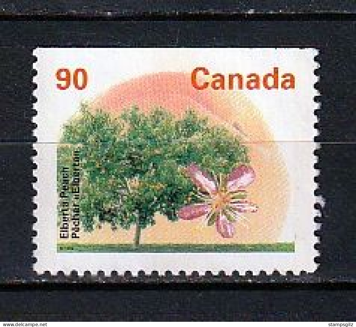 Canada 1995 Elberta Peach 90c * - Usados