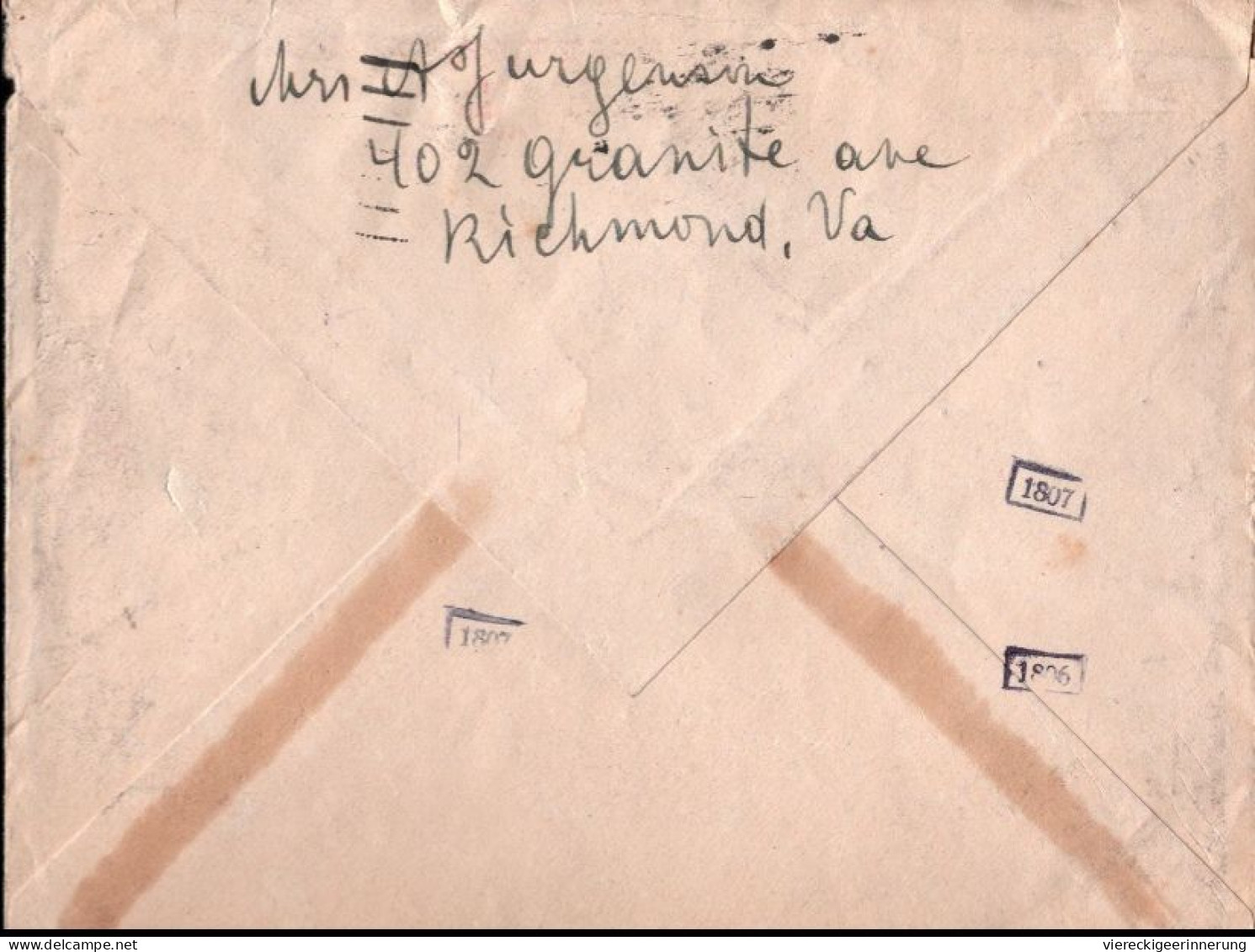 ! USA 1940  Brief Aus Richmond, VA Nach Hamburg Mit OKW Zensur, Censor Mark - Briefe U. Dokumente