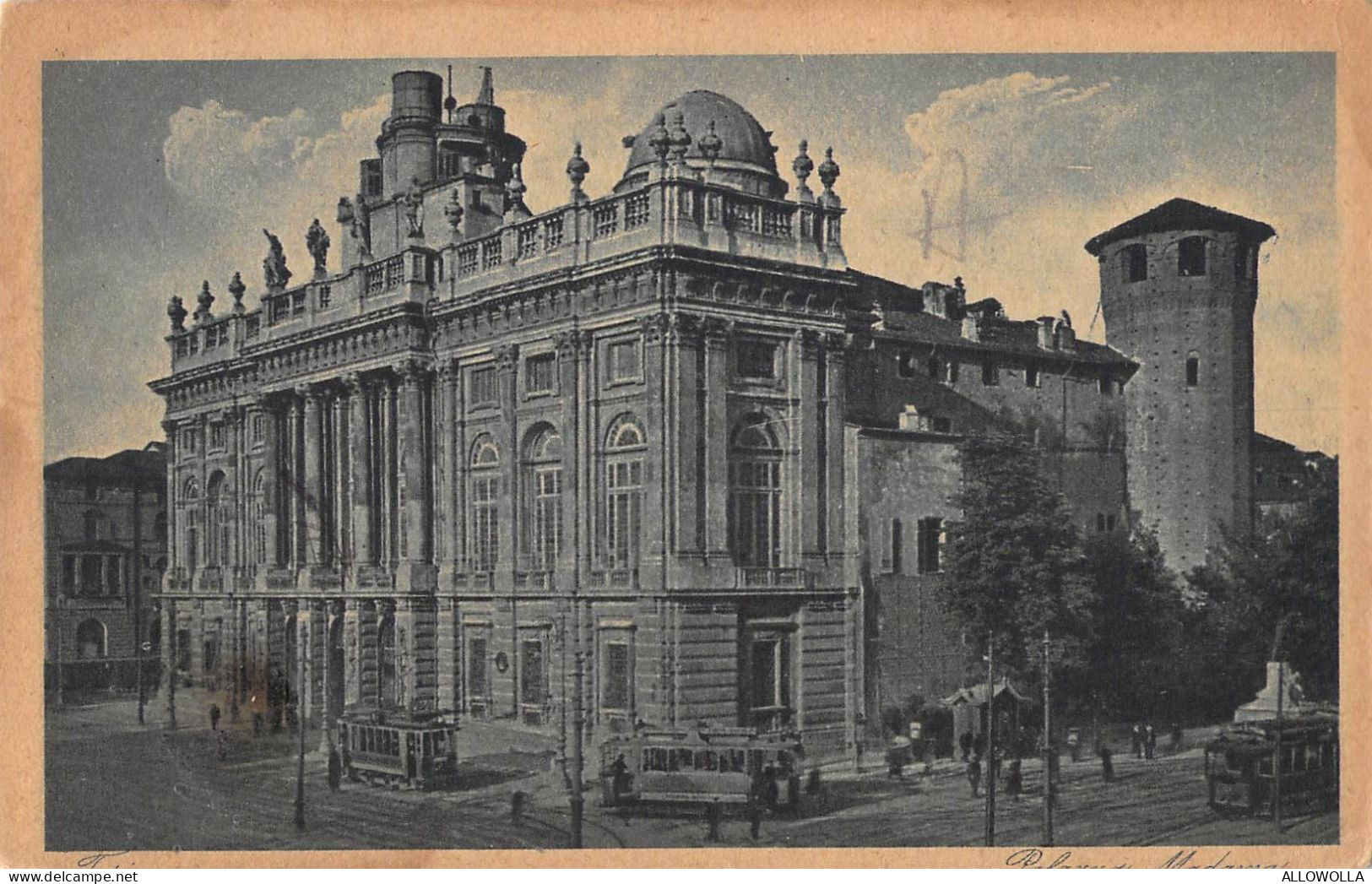 26443 " TORINO-PALAZZO MADAMA  " ANIMATA-TRAMWAY-VERA FOTO-CART. NON SPED. - Palazzo Madama