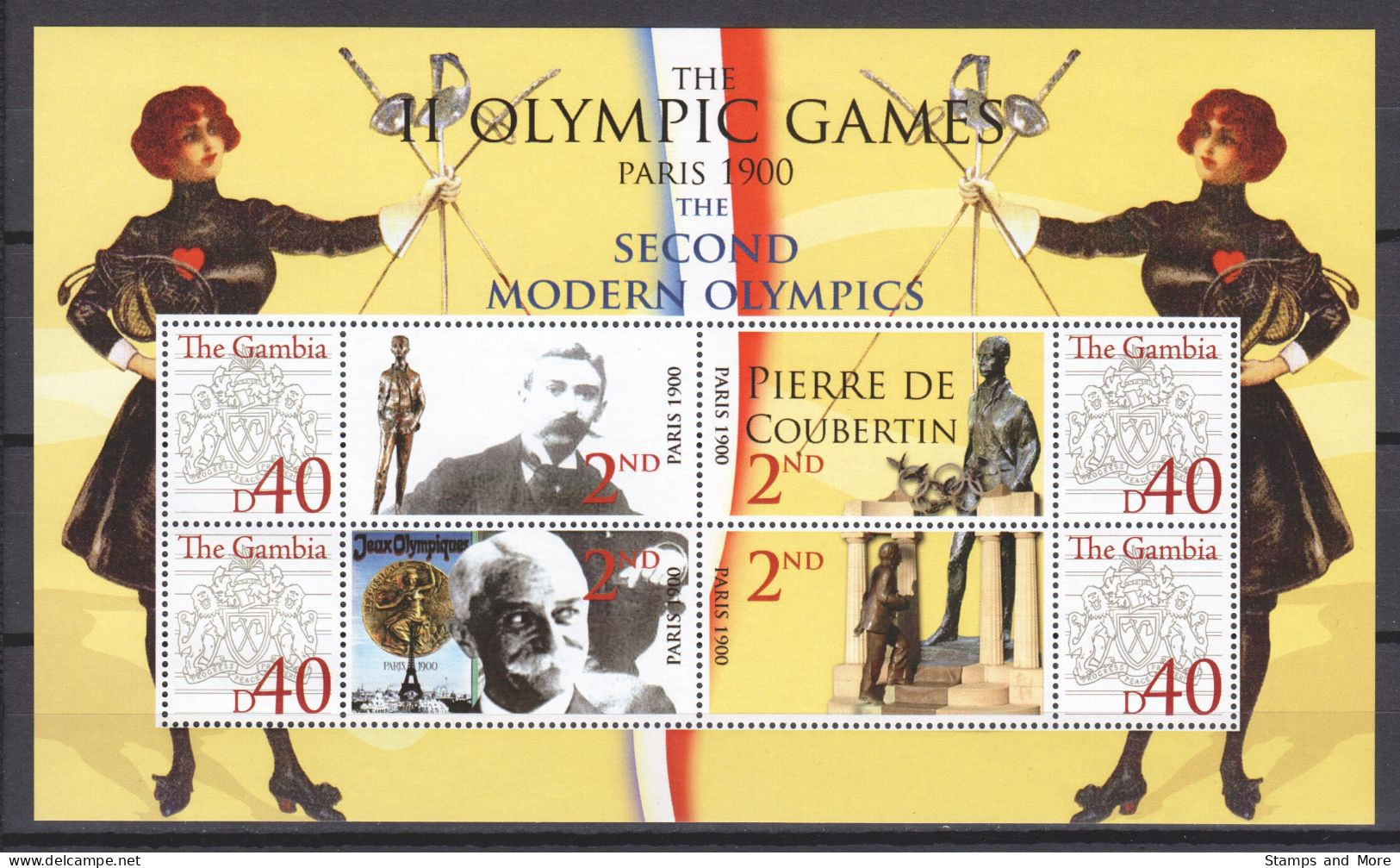 Gambia - SUMMER OLYMPICS PARIS 1900 - Set 1 Of 2 MNH Sheets - Ete 1900: Paris