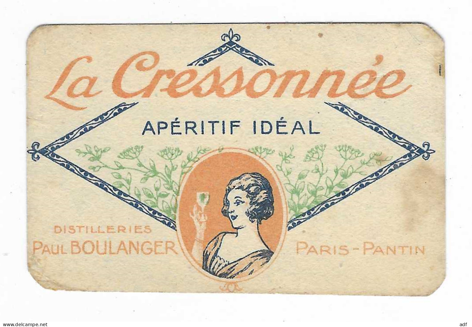 ANCIEN PETIT CALENDRIER 1926 (2e SEMESTRE) PUB PUBLICITAIRE LA CRESSONNEE, APERITIF IDEAL, DISTILLERIES BOULANGER PANTIN - Kleinformat : 1921-40