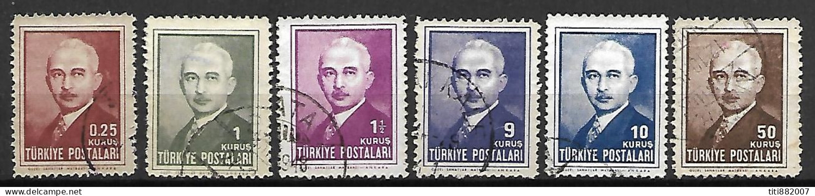 TURQUIE    -   1946 .   Y&T  N° 1031 à 1036 Oblitérés. Série Complète. - Used Stamps