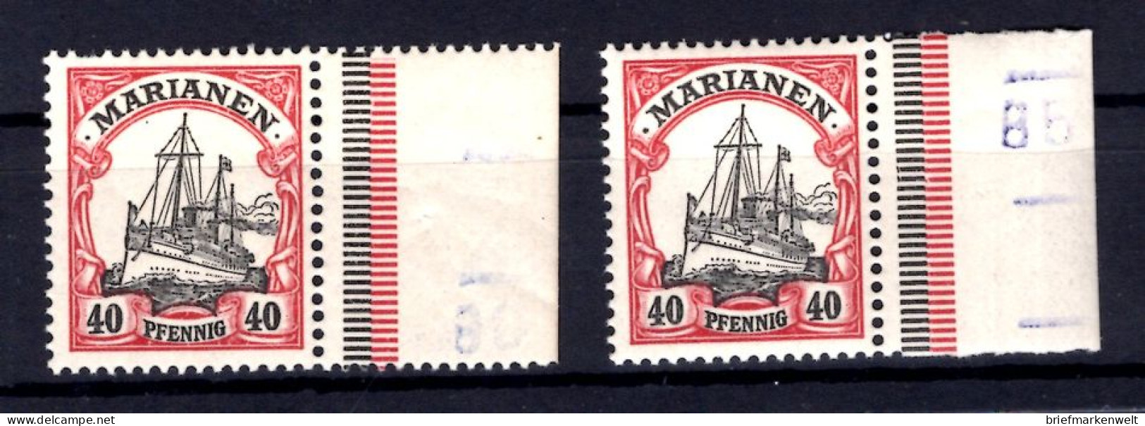 Marianen 13 Ndgz+dgz Seitenrand Rechts  ** MNH POSTFRISCH (T9482 - Isole Marianne