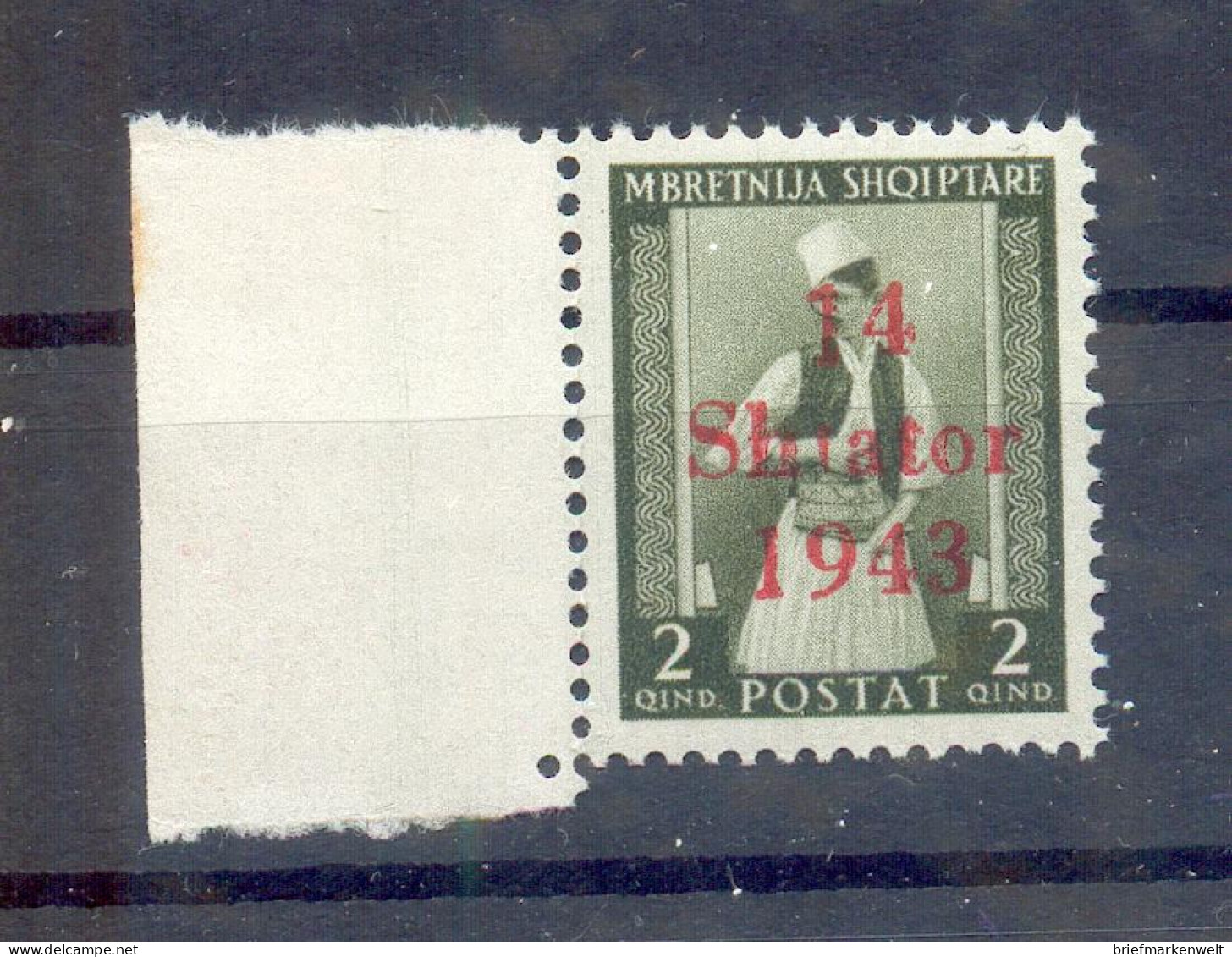 Albanien 2XIV ABART ** MNH POSTFRISCH 60EUR (11810 - German Occ.: Albania