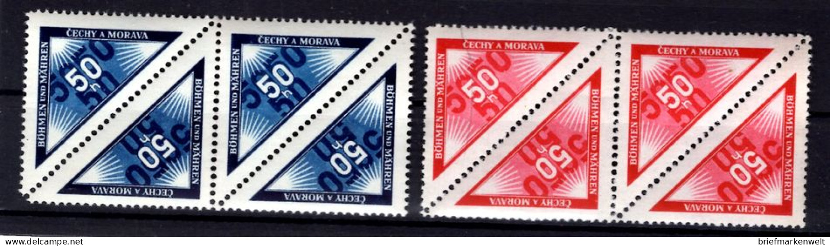 Böhmen 52KS+P15KS Schöne Einheit ** MNH POSTFRISCH 56EUR (L7692 - Sonstige & Ohne Zuordnung