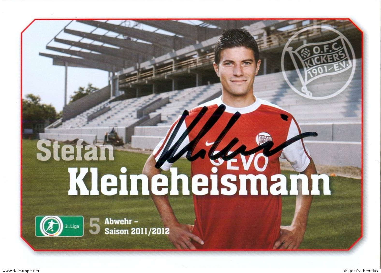 Fußball-Autogramm AK Stefan Kleineheismann Offenbacher Kickers 11-12 Stadeln SpVgg Fürth FC Rot-Weiß Erfurt RW Halle - Authographs