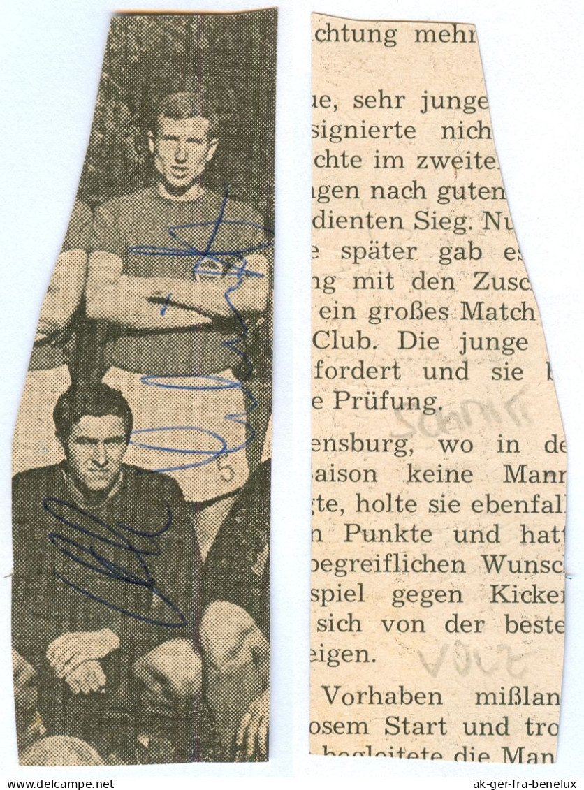 Autogramme Egon Schmitt Karlheinz Volz Offenbacher Kickers 1. FC Köln Dietesheim OFC Offenbach Am Main Hessen Fußball - Autogramme