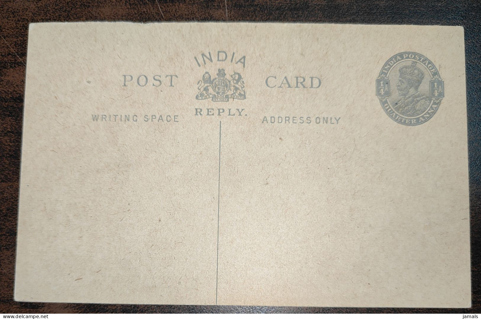 Br India King George V, Postal Card, Christmas Greetings, Unusual Advertisement, Mint Inde - 1911-35 King George V