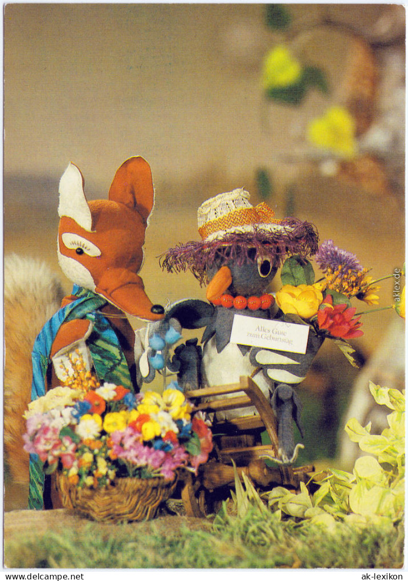 Ansichtskarte  Herr Fuchs Und Frau Elster Aus Dem Sandmännchen 1989 - Series De Televisión