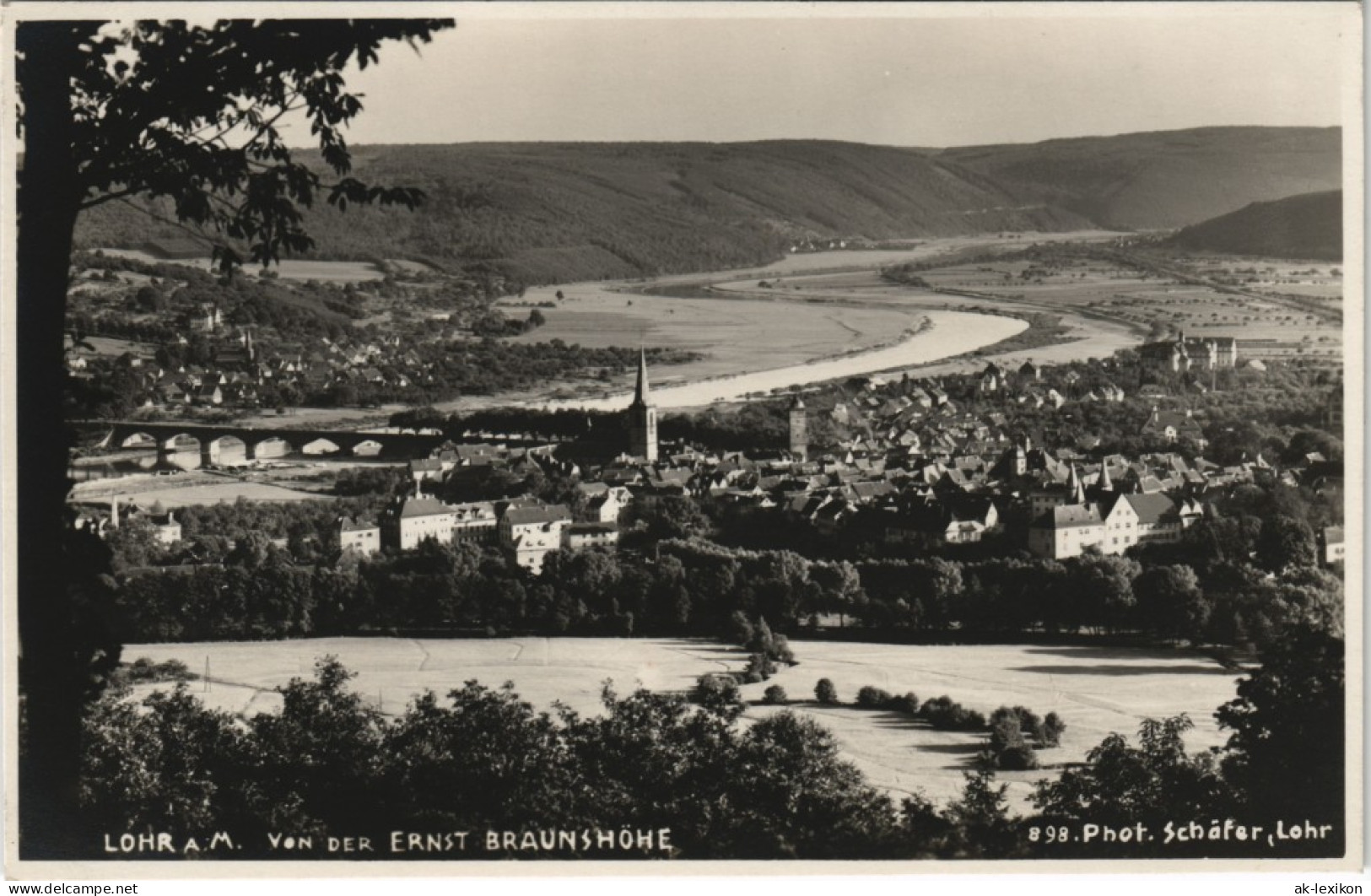 Ansichtskarte Lohr Am Main Blick Von Der Ernst Braunshöhe 1929 - Lohr