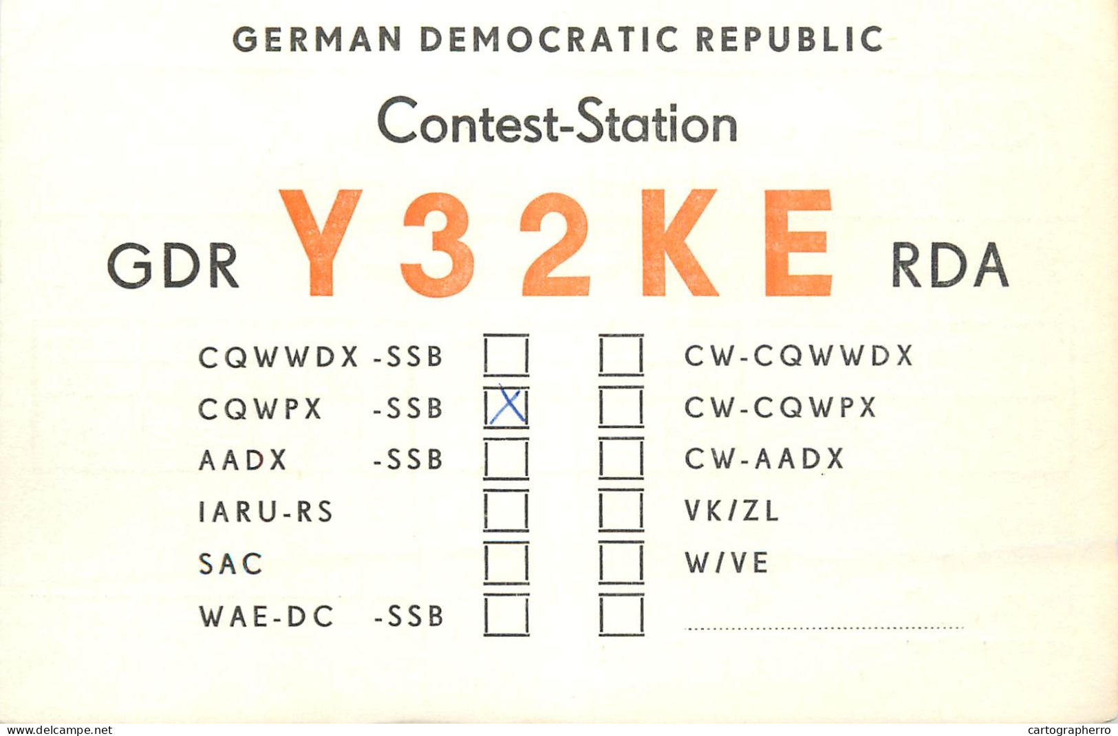 German Democtaric Republic Radio Amateur QSL Card Y31KE Y03CD 1984 - Radio Amateur