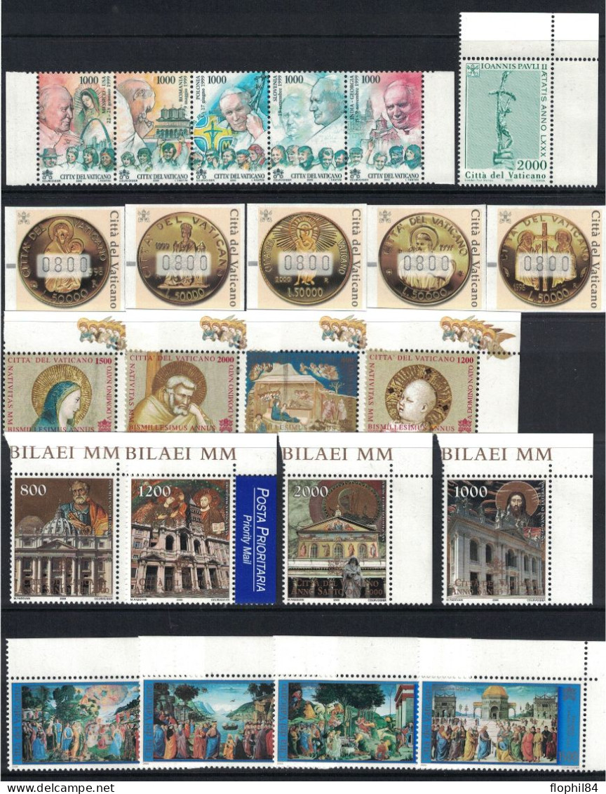 VATICAN - ANNEE 2000 EN POCHETTE DE LA POSTE - NEUF - FACIALE 27€. - Unused Stamps