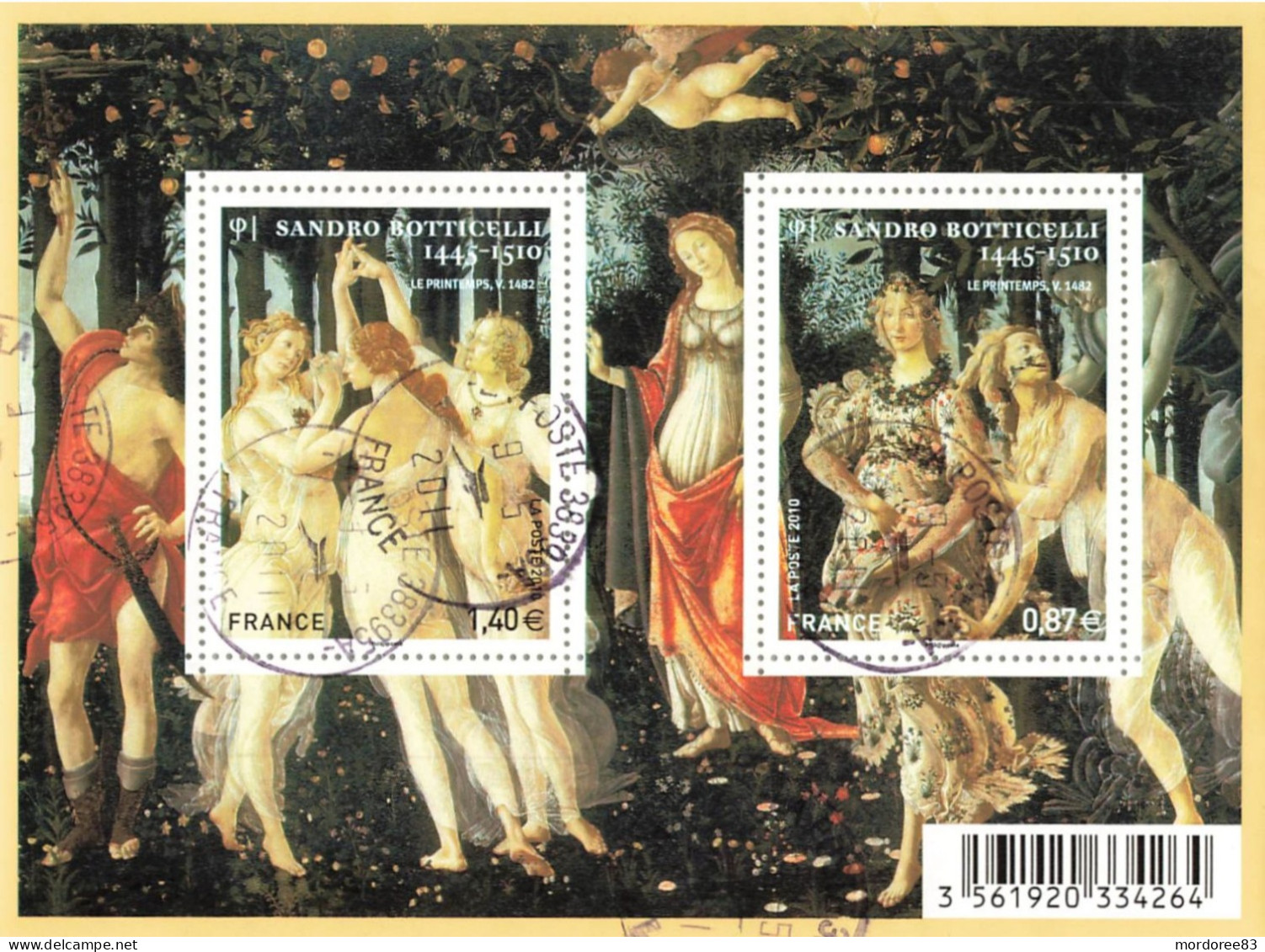 FRANCE 2010 BLOC OBLITERE SANDRO BOTTICELLI - F 4518 - - Used