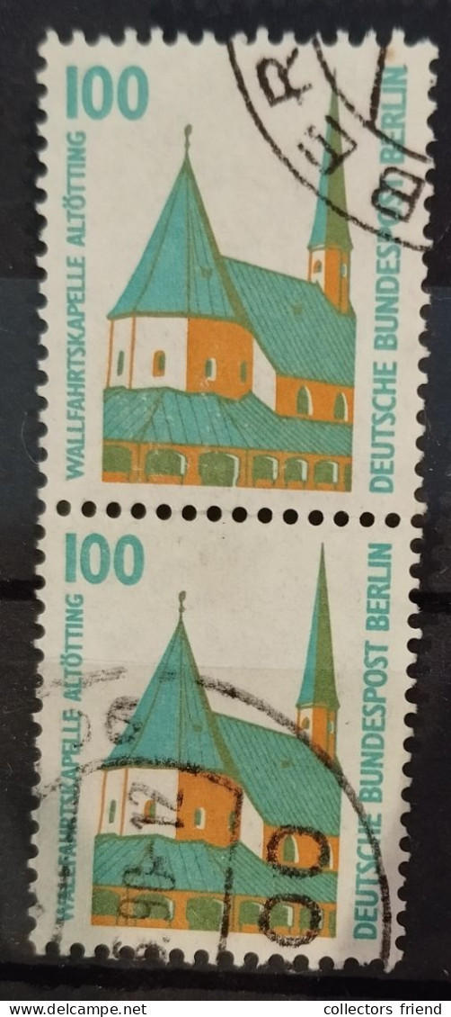 Berlin 834 R , O Echt Gelaufen - Paar - Roller Precancels