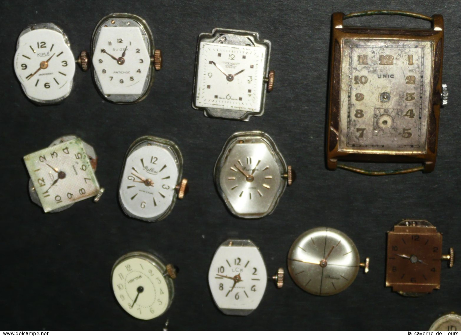 LOT POUR PIECES, Mouvements & Cadrans De Montres Mécaniques, Pop Lip Kiple Herma - Montres Anciennes