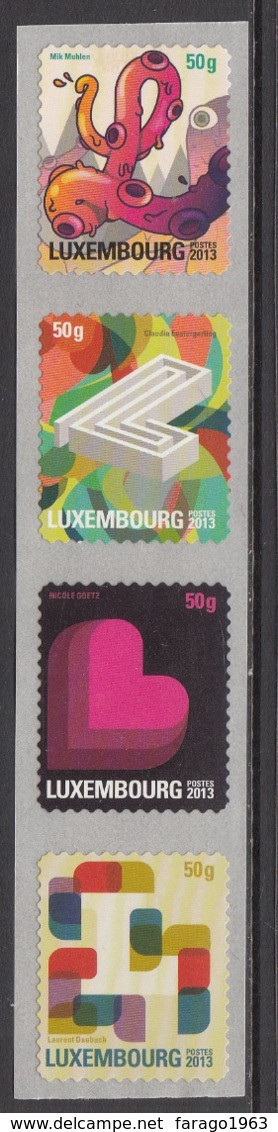 2013 Luxembourg Art Complete Strip Of 4  MNH  @ BELOW FACE VALUE - Neufs