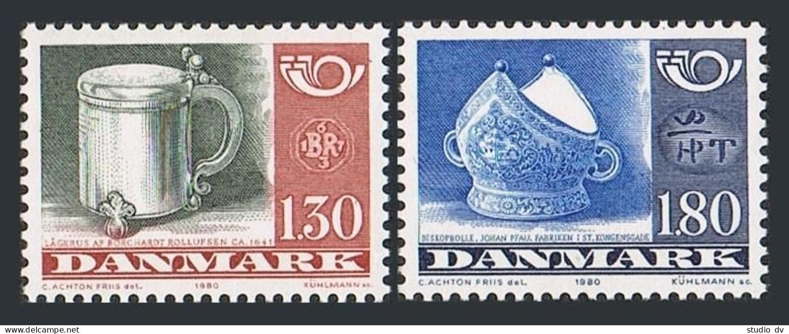 Denmark 670-671,MNH.Michel 708-709. Nordic Cooperation 1980.Faience. - Unused Stamps