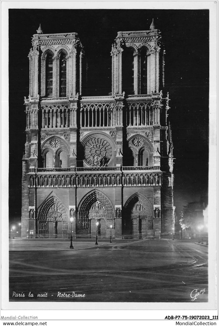 ADBP7-75-0619 - PARIS LA NUIT - Notre-dame - Paris La Nuit