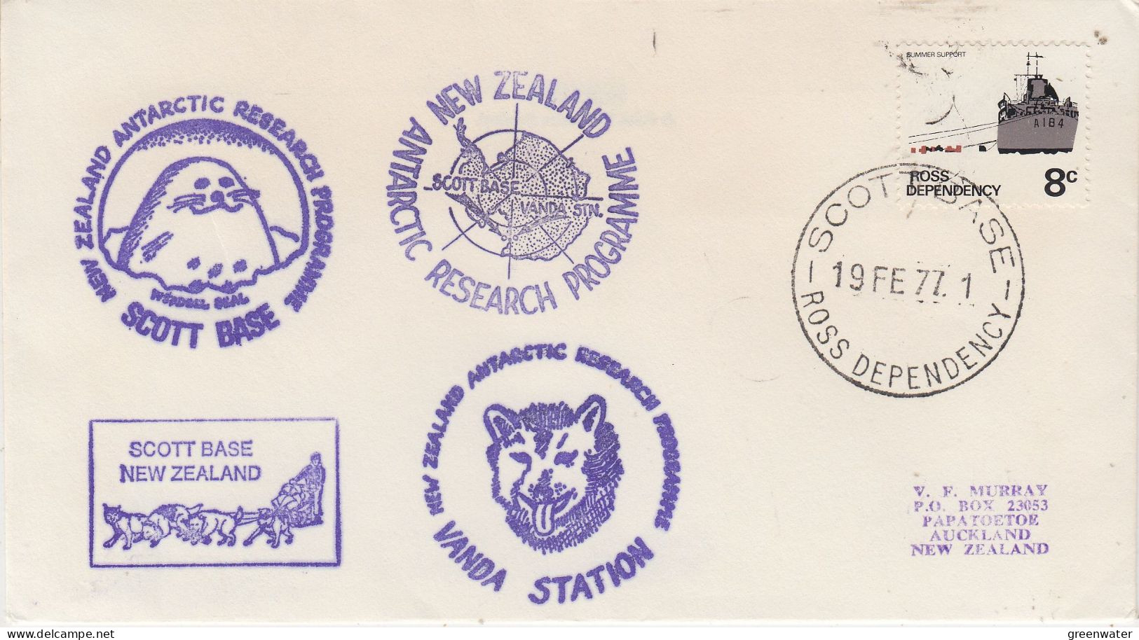 Ross Dependency Ca Vanda Station, Ca NZ Antarctic Research Ca Scott Base 19 FE 1977 (ZO229) - Forschungsstationen