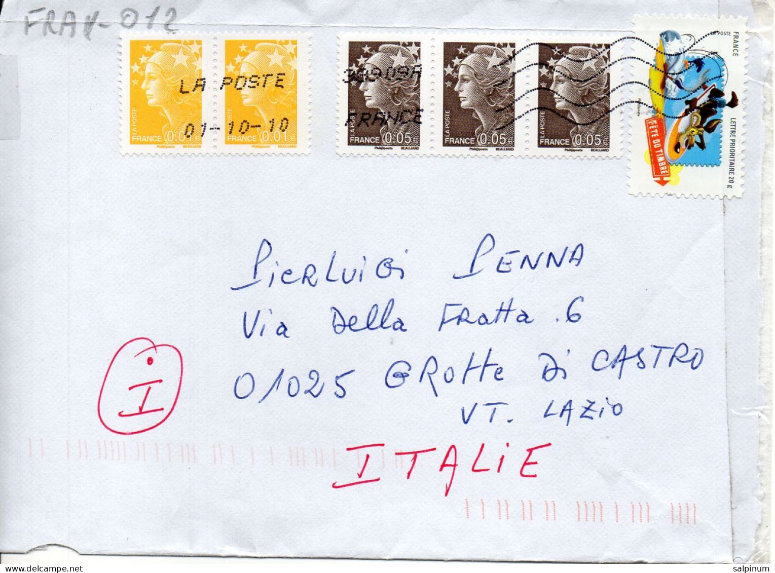 Philatelic Envelope With Stamps Sent From FRANCE To ITALY - Briefe U. Dokumente