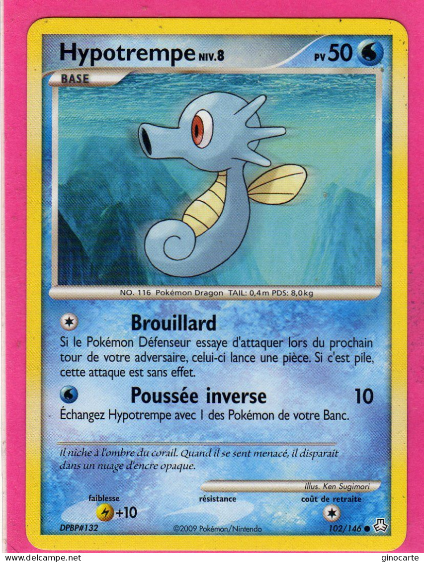 Carte Pokemon 2009 Diamant Et Perle Eveil De Legende 102/146 Hypotrempe 50pv Neuve - Diamond & Pearl 