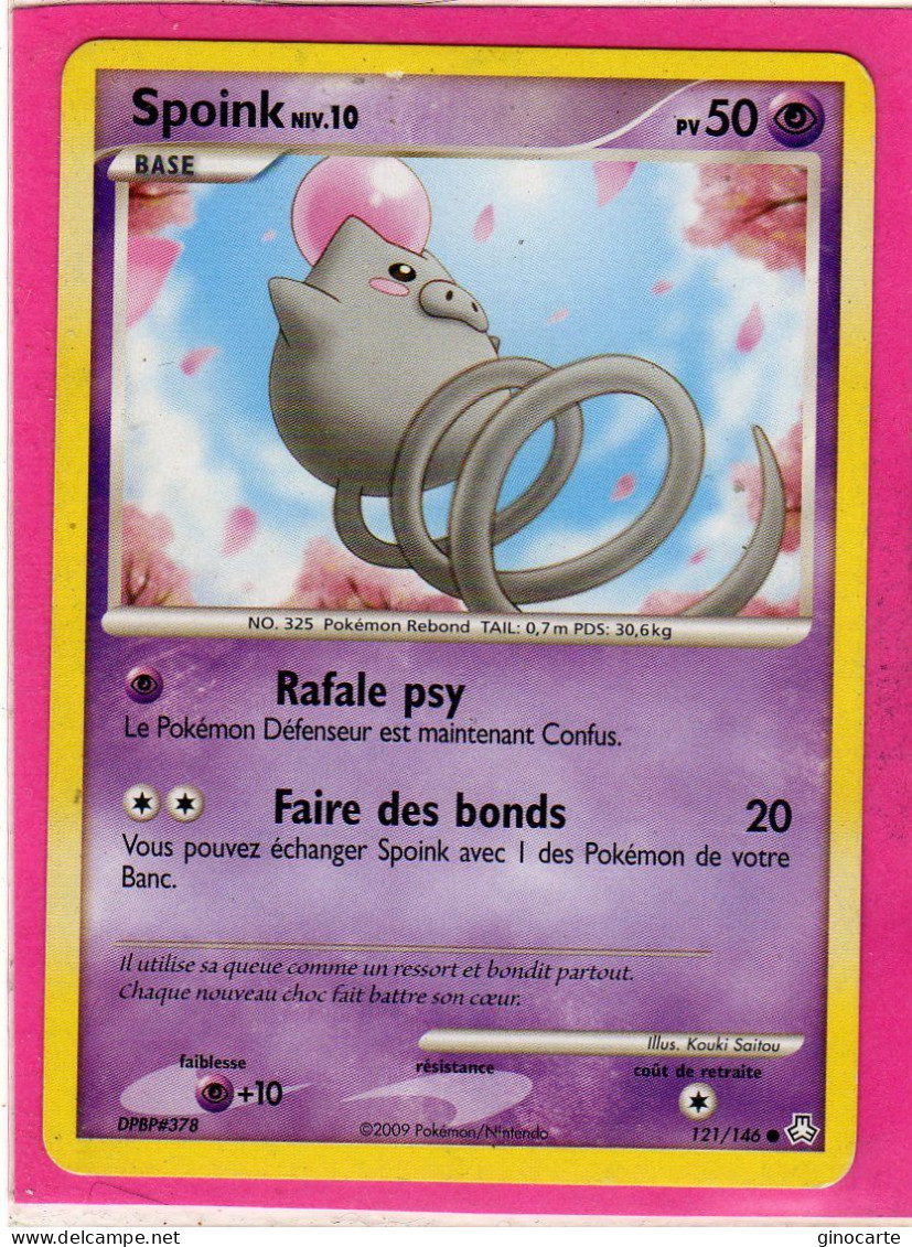 Carte Pokemon 2009 Diamant Et Perle Eveil De Legende 121/146 Spoink 50pv Occasion - Diamante Y Perla