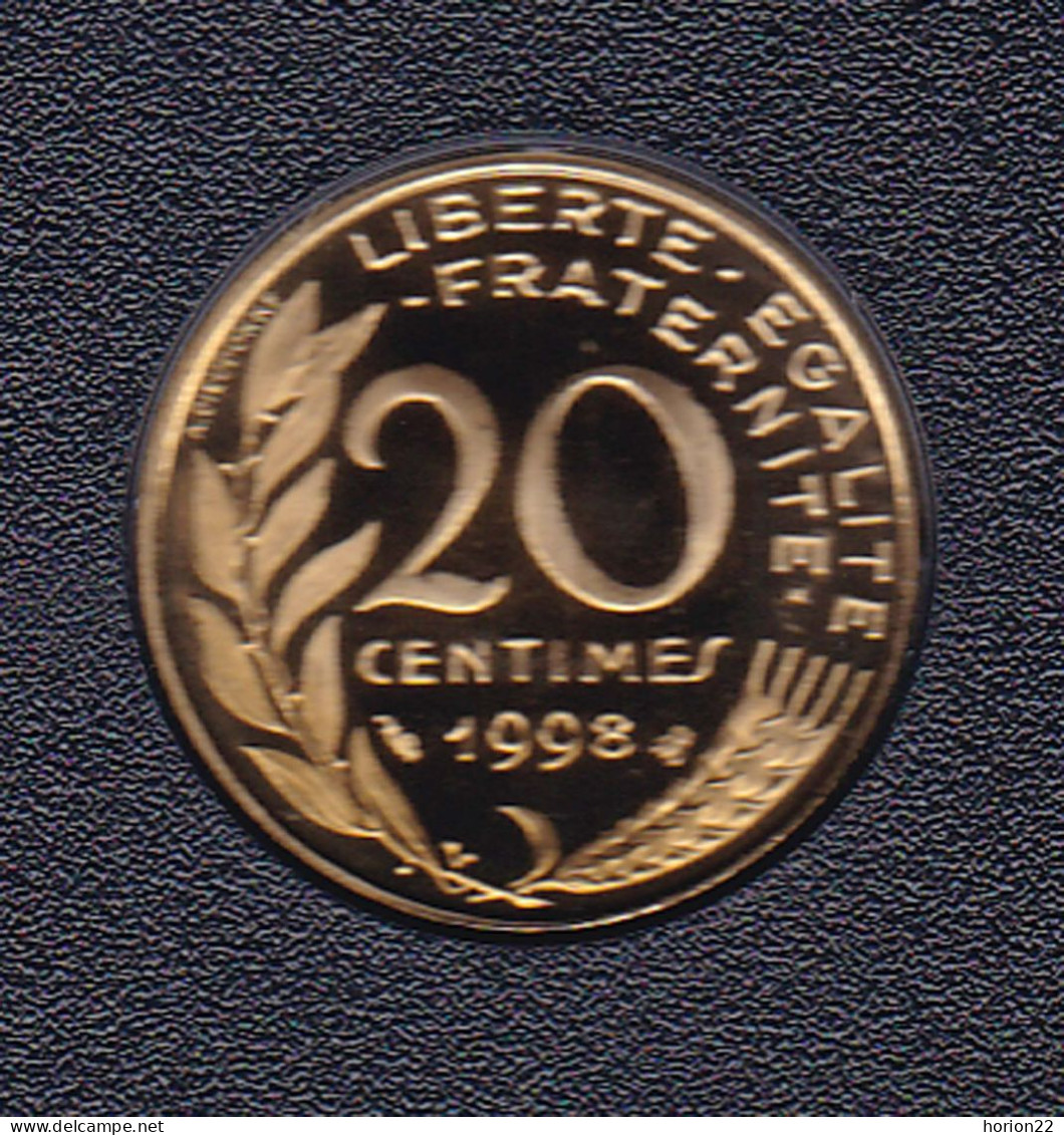 20 CENTIMES REPUBLIQUE 1998 ISSUE DU COFFRET BE - 20 Centimes