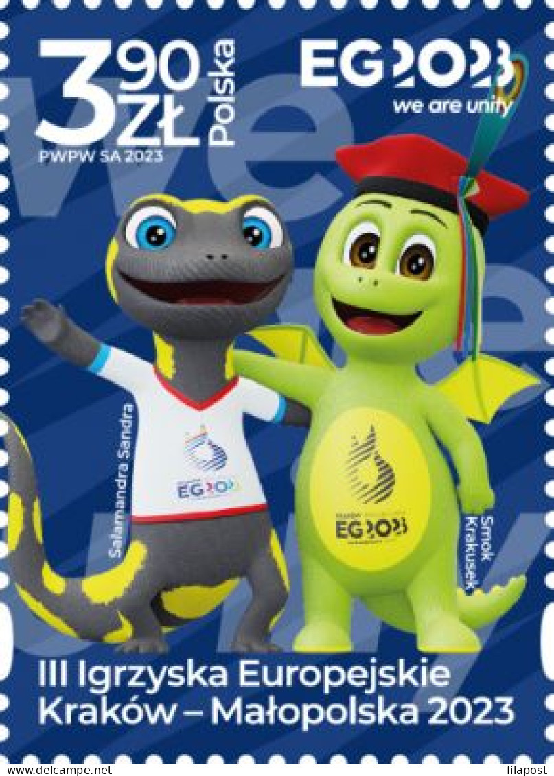 Poland 2023 III European Games Krakow - Lesser Poland 2023, Official Mascots MNH** New!!! - Unused Stamps