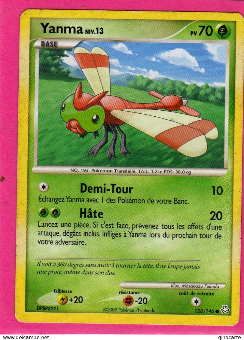 Carte Pokemon 2009 Diamant Et Perle Eveil De Legende 128/146 Yanma 70pv Ecrite Verso - Diamant Und Perl