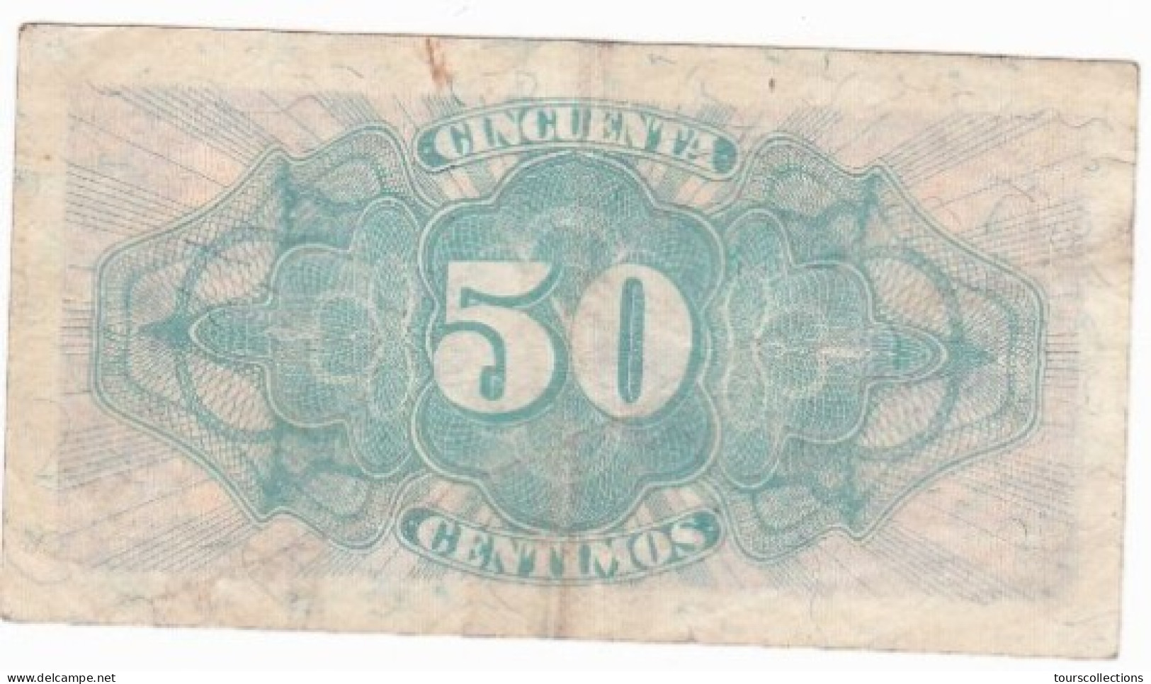 ESPAGNE - ESPAÑA - BILLET 50 Centimos GUERRE CIVILE FRANCO 1937 - Série B 7113083 - 1-2 Pesetas