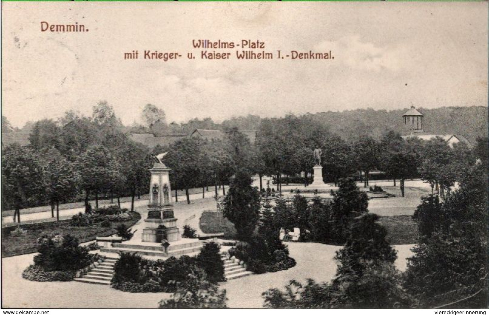 ! Alte Ansichtskarte Aus Demmin, Krieger Denkmal, Kaiser Wilhelms Platz - Demmin