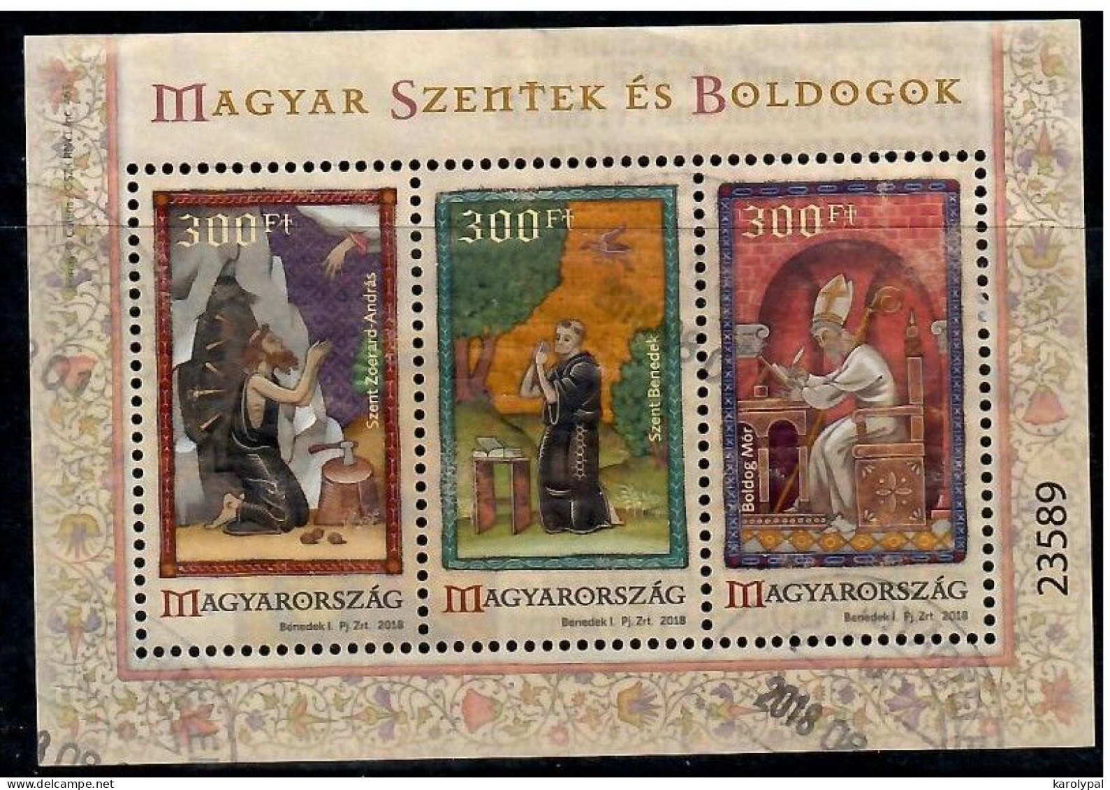 Hungary, 2018, Used, Hungaryan Saint Mi. Bl. Nr.417 - Gebruikt