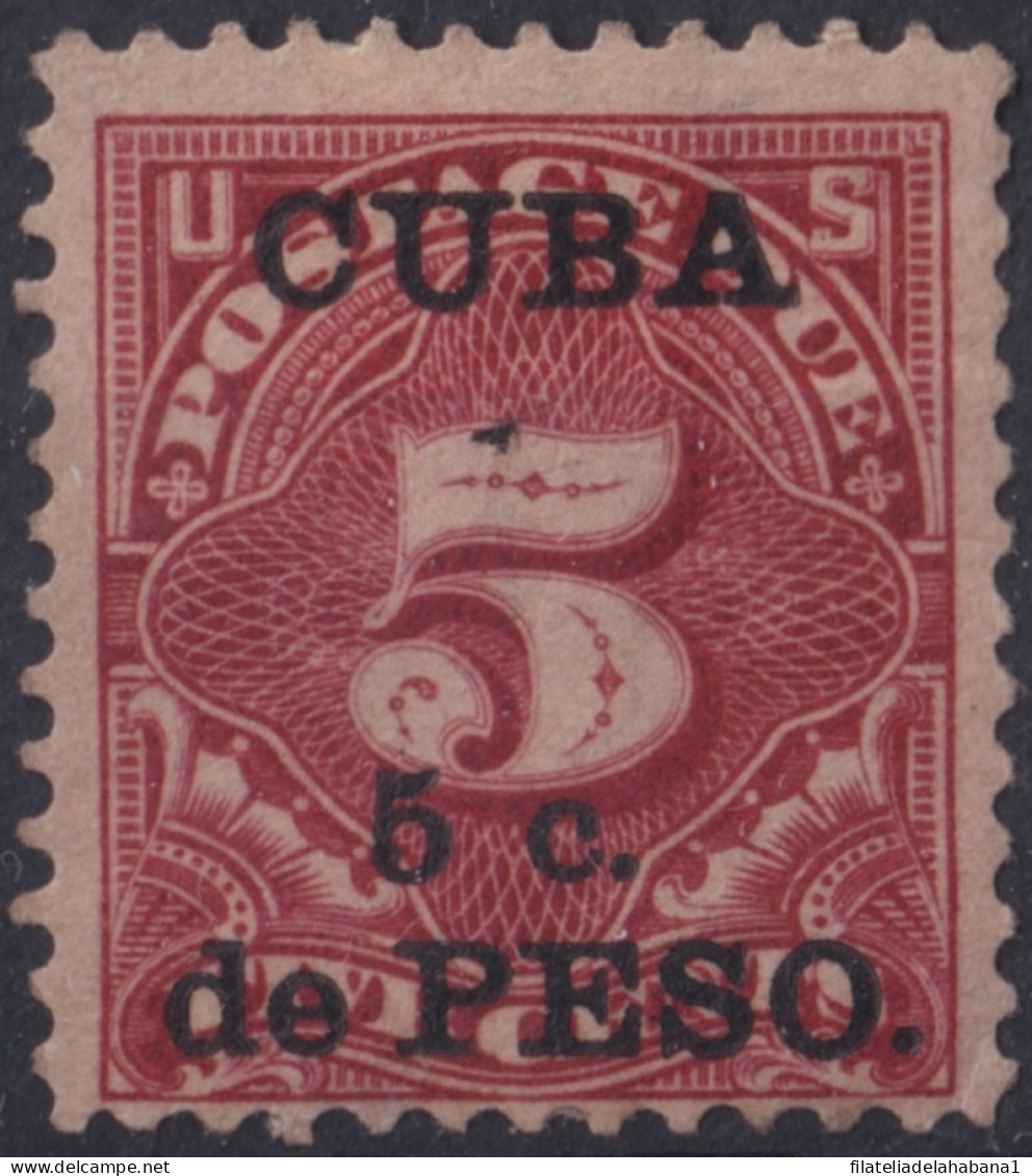 1899-716 CUBA US OCCUPATION 1899 MH 5c POSTAGE DUE TASA POR COBRAR.  - Unused Stamps