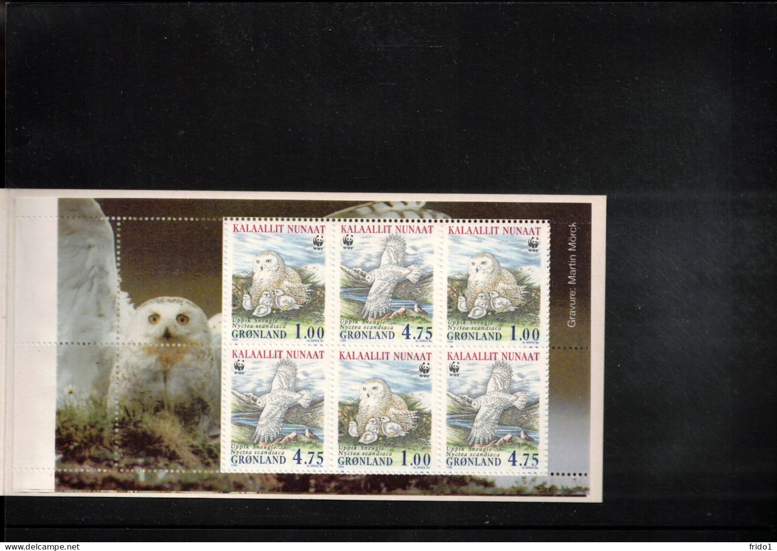 Groenland / Greenland 1999 WWF Owls Booklet Postfrisch / MNH - FDC