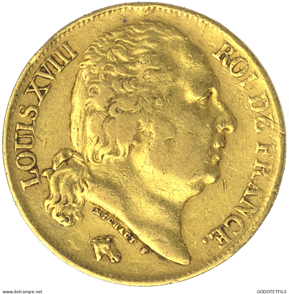 Louis XVIII-20 Francs 1820 Perpignan - 20 Francs (goud)