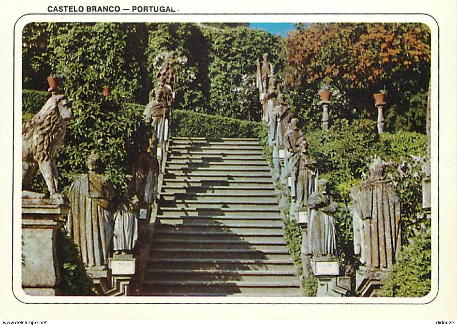 Portugal - Castelo Branco - Jardim Do Paço E Escadarias Dos Apôstolos - Jardin De Ville Et Escalier Des Apôtres - Art Re - Castelo Branco