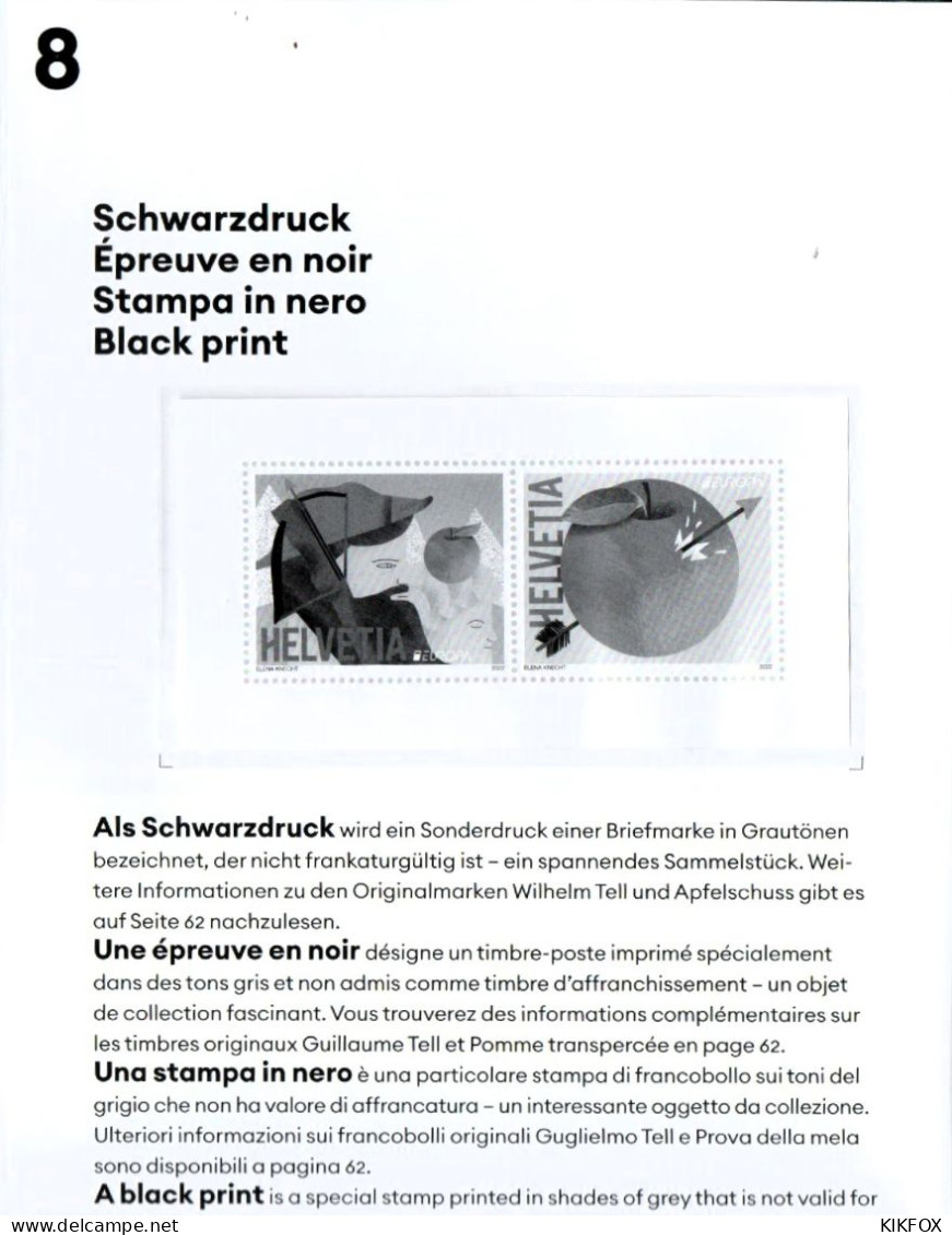 SUISSE ,SCHWEIZ,2022, PTT Jahrbuch, LEER MIT VIGNETTE SCHWARZDRUCK - Other & Unclassified