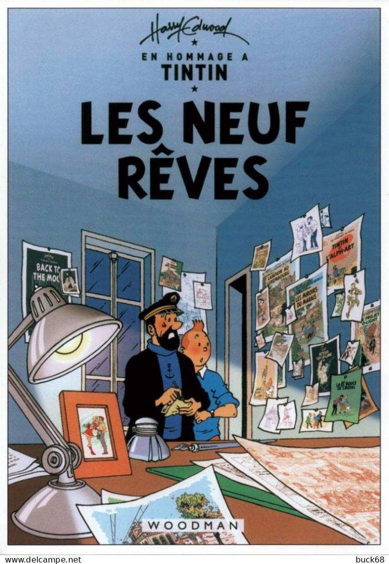 Série De 5 Couvertures Fictives De TINTIN Au Format A4 160 G (dessin Harry Edwood) KUIFJE HERGE - Posters