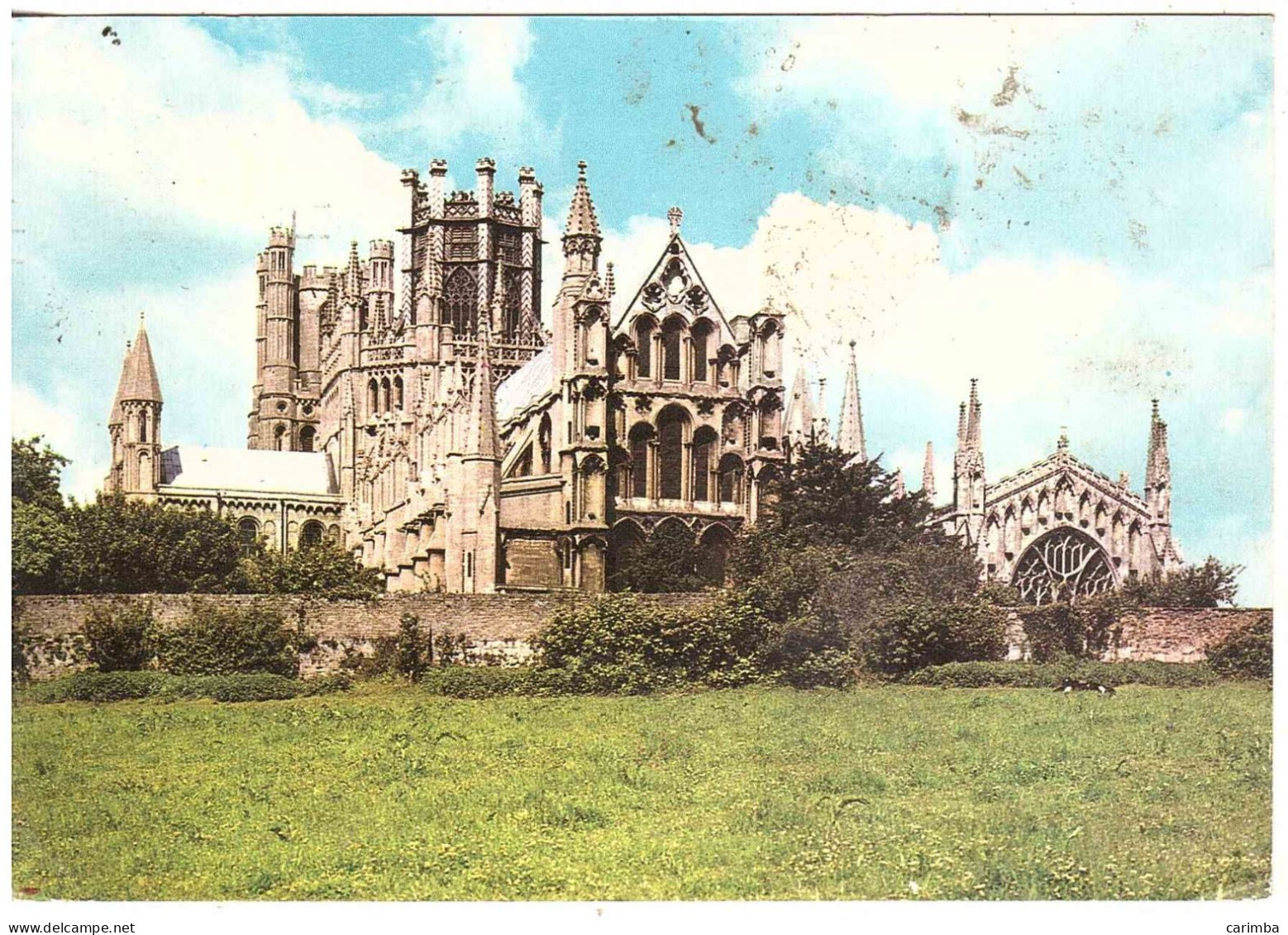 CARTOLINA PER ITALIA ELY CATHEDRAL CON ANNULLO TARGHETTA - Covers & Documents